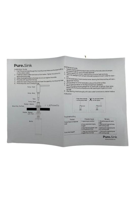 Dozownik do mydła Pure.Sink Elite Steel Shine Matowa czerń PS9010-10