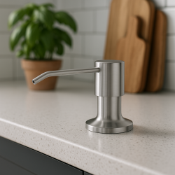 Quadri Manchester Wbudowany Dozownik Mydła ze Stali Nierdzewnej - Napełniany od Góry 1208967655