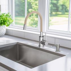 Quadri Bristol Bateria Kuchenna ze Stali Nierdzewnej z Elastycznym Beżowym Wylewką 1208967664