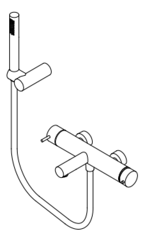 Waterevolution Flow dwudrożna termostatyczna bateria prysznicowa z rączką natrysku chrom T130TN01