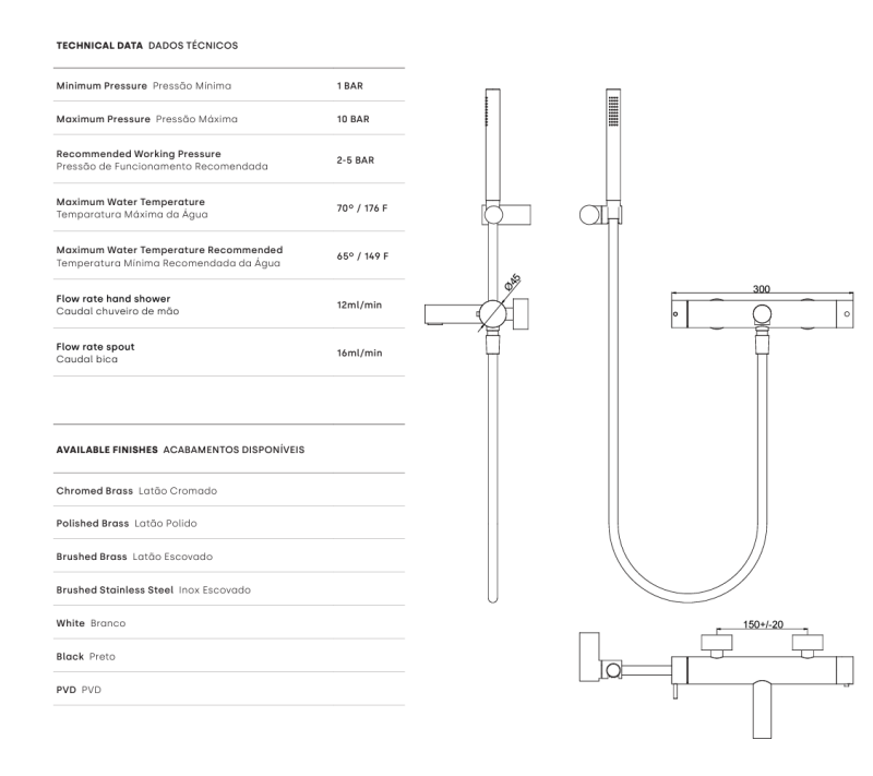 Waterevolution Flow termostatyczny, dwudrożny mieszacz prysznicowy z rączką prysznicową Miedziany T130TNCPE