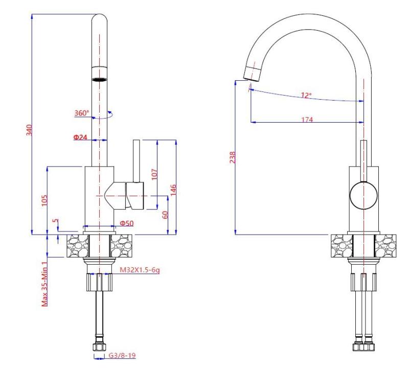 Quadri Kendal Set met Keukenkraan, Vloeistofdispenser en Granieten Antraciet Goudkleurige Spoelbak 60x44 cm met Afdruipgedeelte en Gouden plug en Overloop- 1208967843

Quadri Kendal Zestaw z 