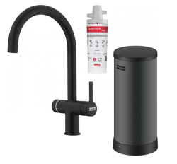 Franke Maris water hub 7L bojler 3-w-1 z dotykowym elektronicznym kranem do wrzącej wody, matowy czarny, z zestawem mieszającym waterhub 1208967855