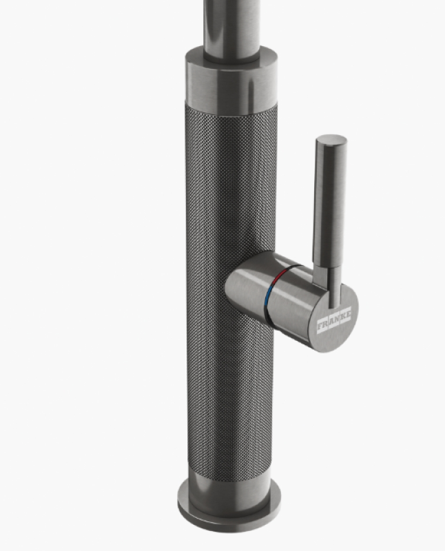 Franke Mythos Masterpiece Bateria Kuchenna Antracytowa z Wylewką w Kształcie Litery J i Wyciąganą Wylewką - 115.0711.555