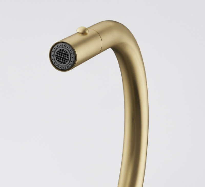 Franke Mythos Masterpiece Kran Kuchenny Złoty z Wylewką w Kształcie Litery J i Wyciąganą Wylewką - 115.0711.558