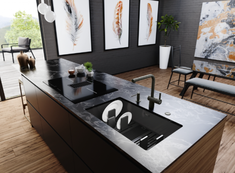 Franke Mythos Masterpiece BXM 210.68 Duży Zlewozmywak Gun Metal PVD Antracyt 685x410mm Montaż na Równo i Podwieszany - 127.0676.885