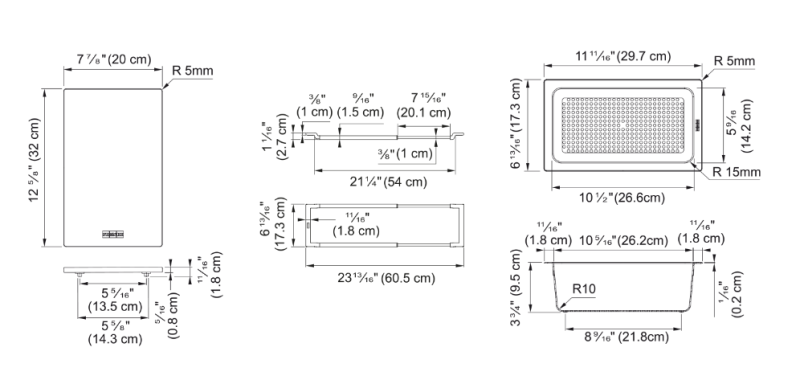 Franke Uniwersalny Zestaw Akcesoriów All-In Set 1 - Deska do krojenia, Plastikowy Wkład oraz Teleskopowy Mostek 112.0655.481