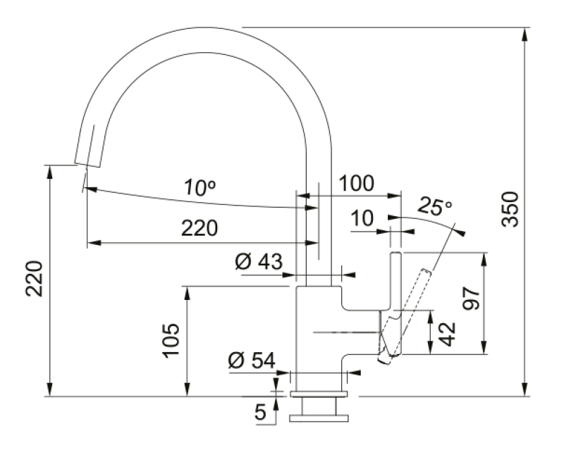 Franke Lina XL Bateria Kuchenna Onyx z Obrotową Wylewką 115.0626.020
