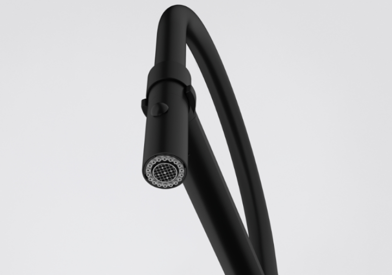 Franke Icon Jednouchwytowa bateria kuchenna z elastyczną wylewką, czarna 115.0690.598.