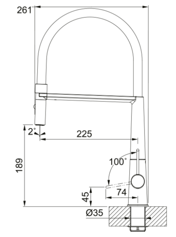Franke Icon Jednouchwytowa bateria kuchenna z elastyczną wylewką, czarna 115.0690.598.