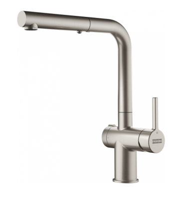 Franke Active Twist Jednouchwytowa Bateria w kolorze stali nierdzewnej z wyciąganą wylewką i zintegrowanym sterowaniem odpływem 115.0653.505