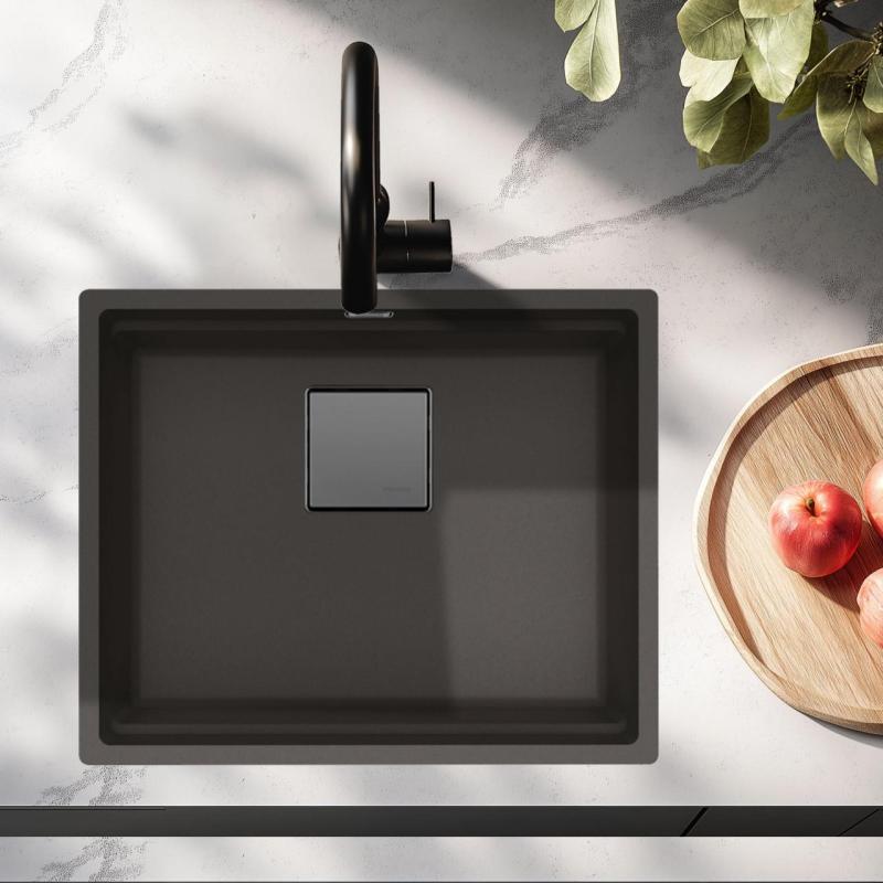 Franke Kubus KNG 110.52 Zlew 52x42 Slate Grey Granit Szary Ciemny Podwieszany 125.0714.636