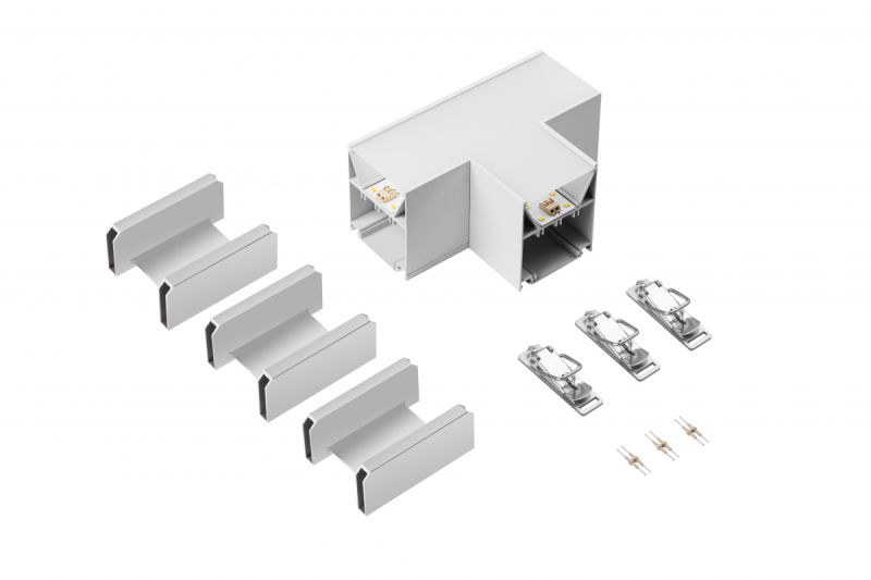 VINEA T-konektor, LED, biały