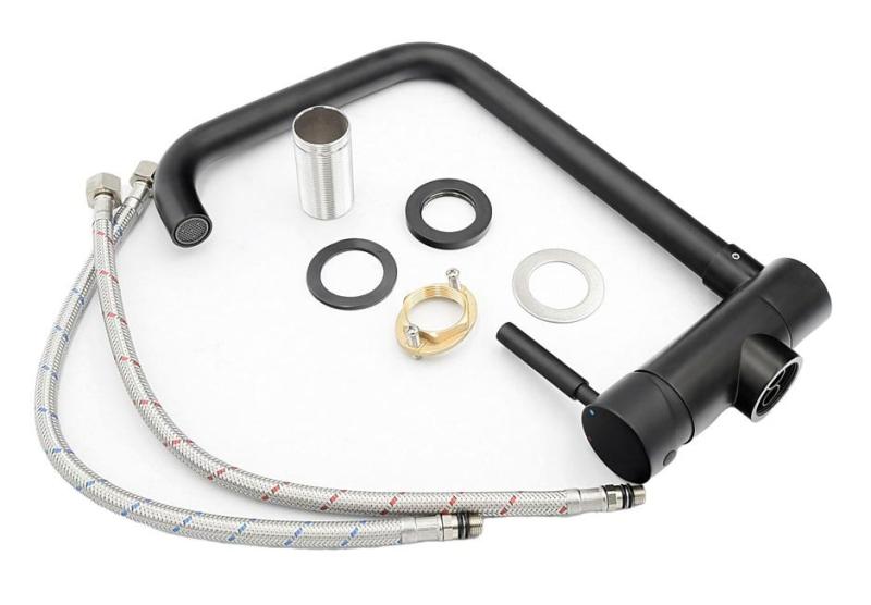 Graniteland Serenity Bateria Kuchenna Czarna z Składaną Wylewką 1208969533