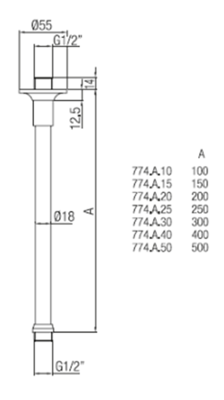 PB klasyczne brązowe ramię prysznicowe sufitowe brąz 20 cm 1208969602
