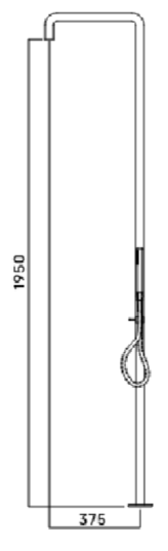 Waterevolution Flow kolumna prysznicowa z mieszaczem i rączką prysznicową Miedź T147CPE