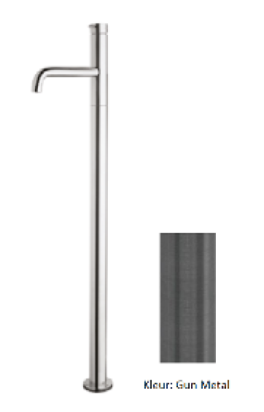 Waterevolution Flow wolnostojąca bateria wannowa gun metal T134GME