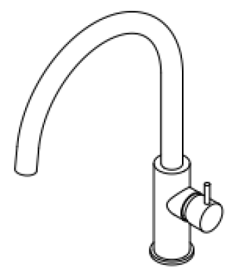 Waterevolution Flow kraan do kuchni z obrotową wylewką w kształcie okrągłym, gun metal T158UGME