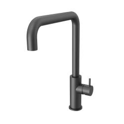 Waterevolution Flow kran kuchenny z obrotową wylewką kątową gun metal T158HGME
