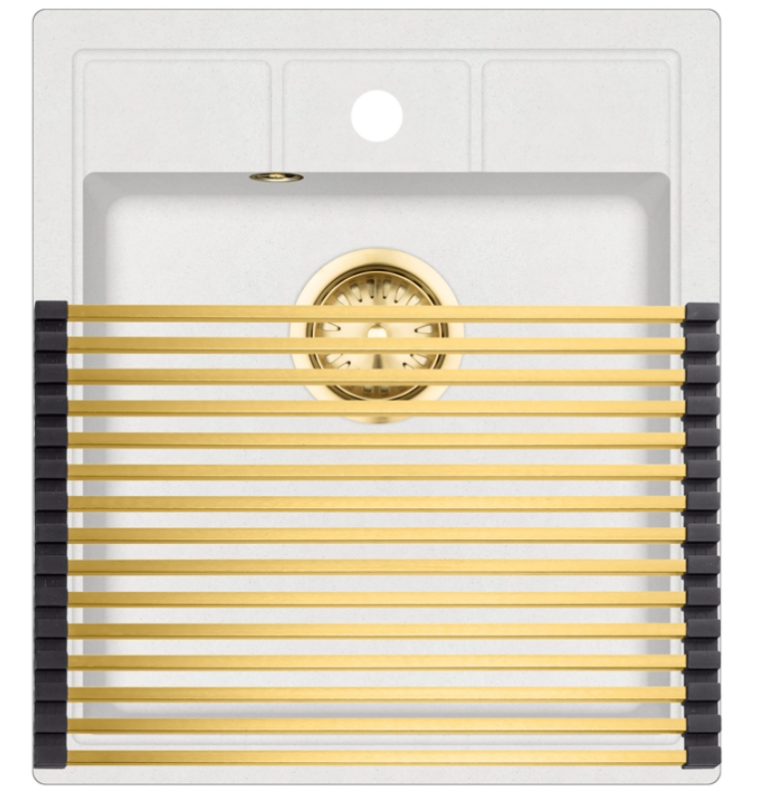 Ausmann Turt Złoty Rolowany Ociekacz na zlew 28x45 cm 1208969725