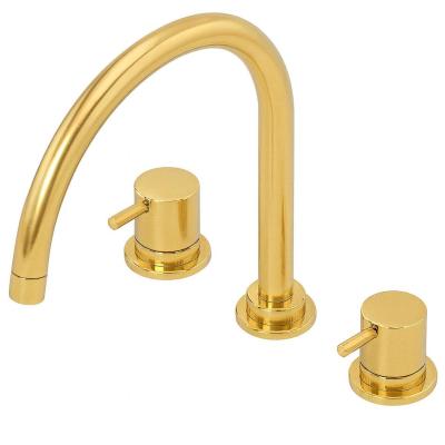 Waterevolution Flow 3-otworowa bateria kuchenna z obrotową wylewką i podłączeniem do filtrowanej wody mosiądz T152ULE