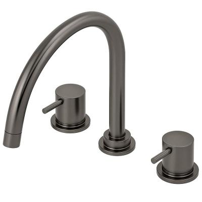 Waterevolution Flow 3-otworowa bateria kuchenna z obrotową wylewką i przyłączem do filtrowanej wody gun metal T152UGME