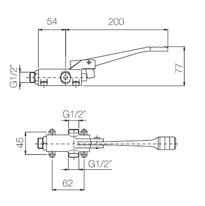 PB Pedal Line pedałowy mieszacz do montażu podłogowego chrom 1208969744