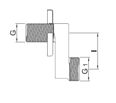 PB S-złącze chromowane Regulowane 60mm Ekscentryczne G 1/2” G1 3/4” 1208969850
