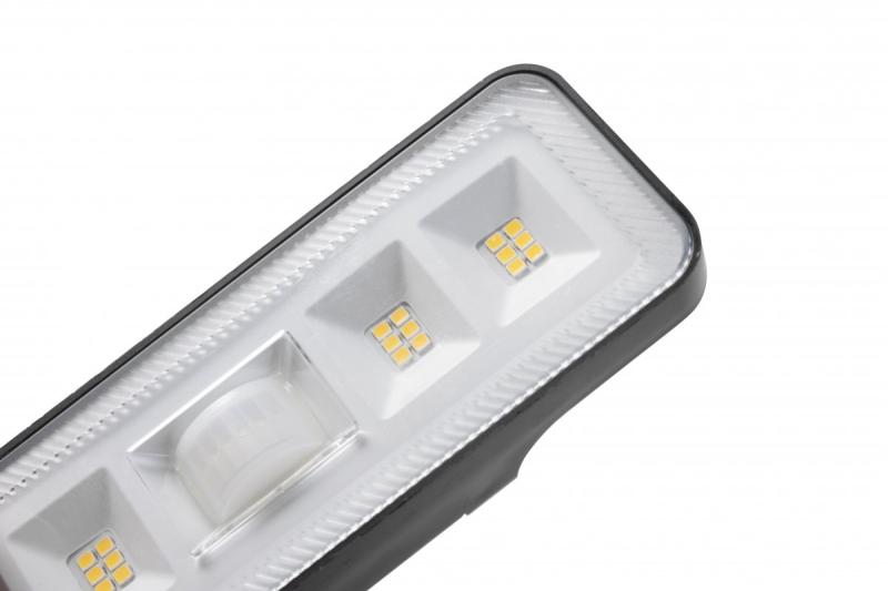 Oświetlenie słoneczne z czujnikiem ruchu i zmierzchu DAVOS, LED, 1000lm, 4000K, 2000mAh, IP54, czarne
