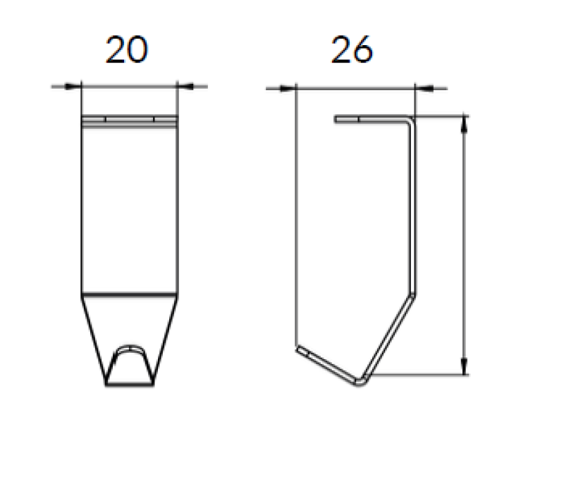 Epka Luxion Hak do Szyn Kuchennych Metalowy Czarny 1208969962
