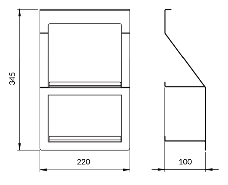 Epka Luxion Podwójny Wieszak na Szyny Kuchenne Metalowy Czarny 1208969967