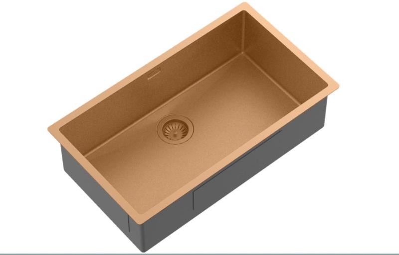 Ausmann Mosel duża miedziana komora zlewozmywakowa ze stali nierdzewnej - PVD miedź 74x40 uniwersalny 1208970018