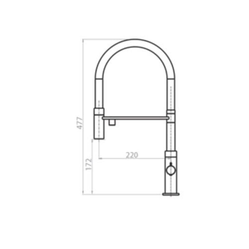 Ausmann Claridge 3-drogowa bateria kuchenna z elastyczną wylewką i filtrowaną wodą – Chrom - 1208970091