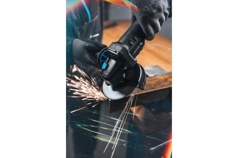 HÖGERT Bezprzewodowa szlifierka kątowa z włącznikiem łopatkowym, 125MM, 18V - bez akumulatora.