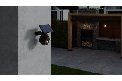 Reflektor słoneczny z czujnikiem ruchu i zmierzchu GUARDOS, LED, 300lm, 6400K, 1200mAh, IP65, atrapa kamery