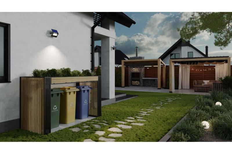 Reflektor słoneczny LUMOS II, LED, 3000lm, 6400K, 2x2600mAh wymienny, IP65, czarny