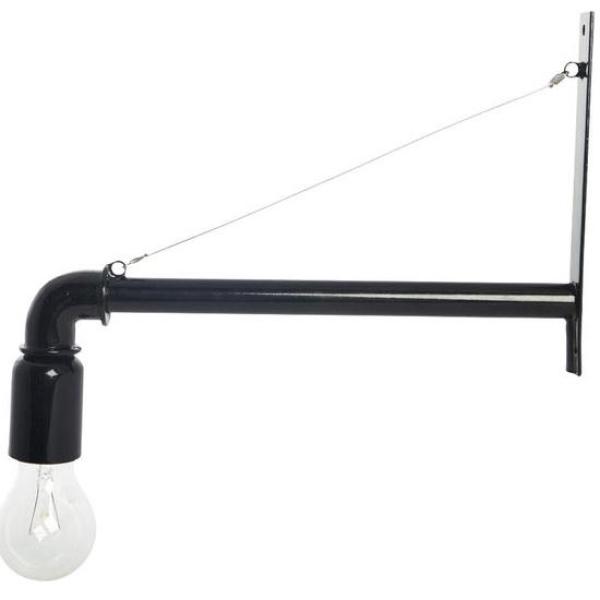 Outlet Wandlamp Pijp Zwart Industrieel door House Doctor Cb0205b