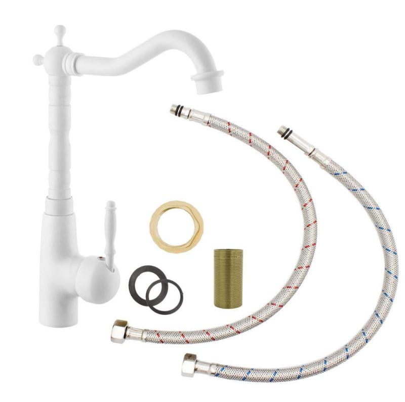 Graniteland Verve klasyczna nostalgiczna Bateria kuchenna biała 1208970653