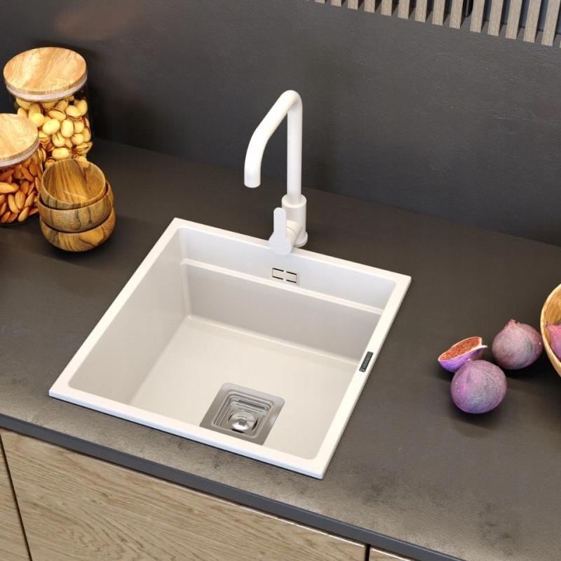 Graniteland Stellar Bateria Kuchenna Biała z Obracaną Wylewką 1208970668