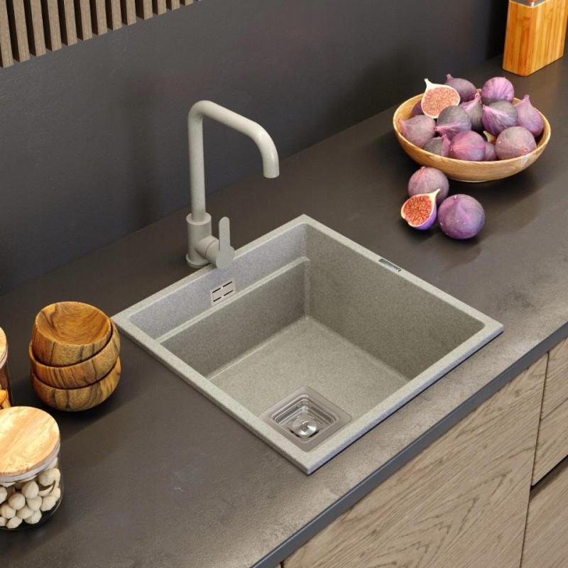 Graniteland Stellar Baterie kuchenna Beżowy piasek z obrotową wylewką 1208970672