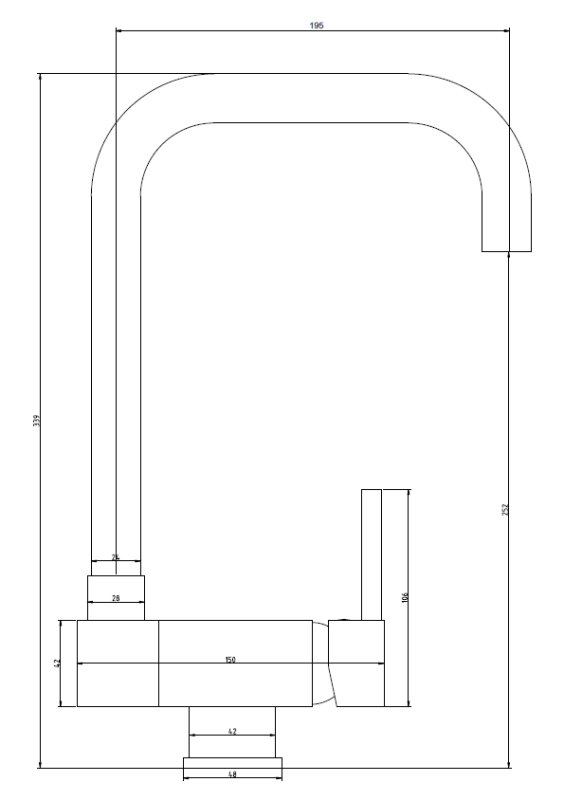 Graniteland Serenity składana bateria kuchenna Chrom 1208970687