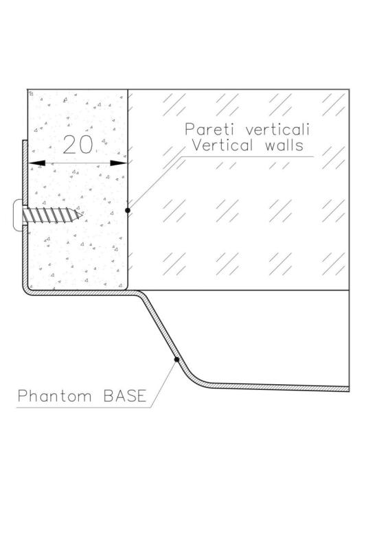 Foster Phantom Base RVS Podstawa Blat Roboczy Zlew 71x40cm do Zabudowy w Ceramice, Kamieniu Naturalnym i Powierzchniach Stałych o grubości 20mm 1208970694