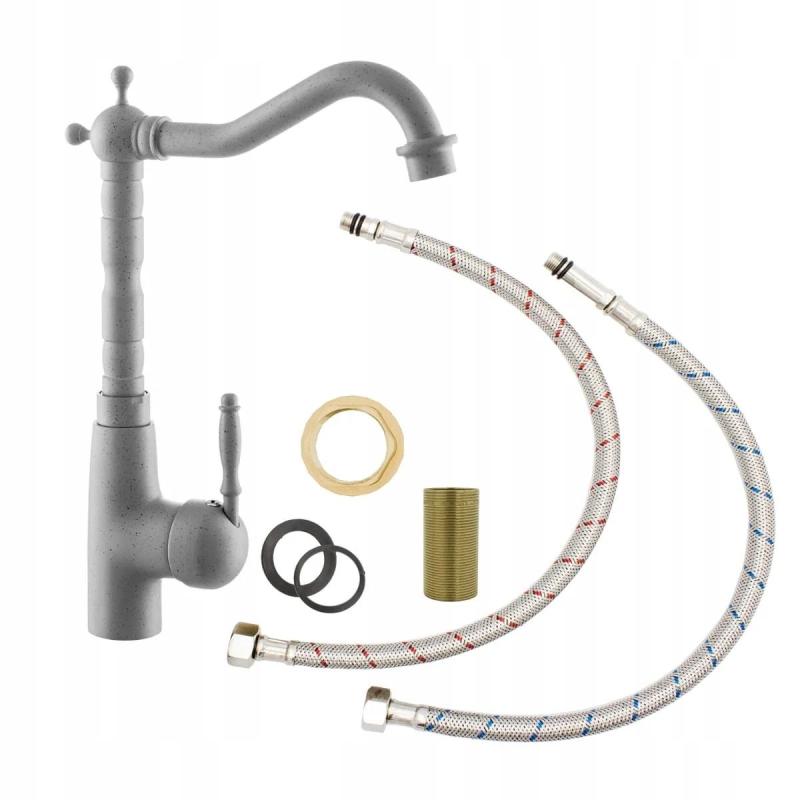 Graniteland Verve Bateria Kuchenna Szara z Obracalną Wylewką 1208970703