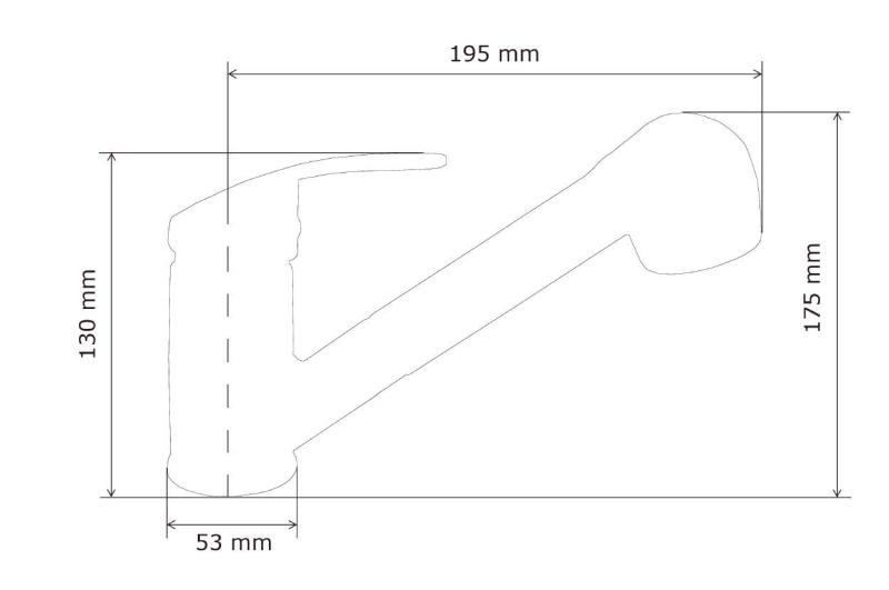 Graniteland Rhea Bateria kuchenna Biała z wyciąganą wylewką i podwójną funkcją słuchawki prysznicowej 1208970714