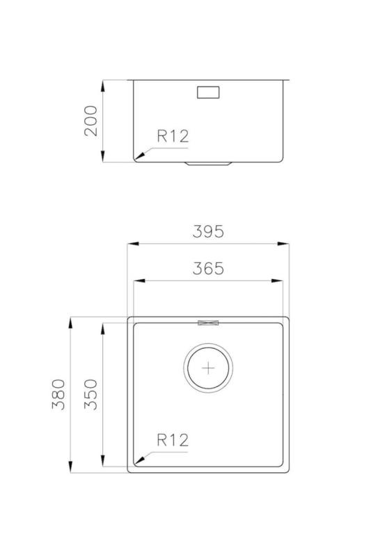 Foster L35 Specjalny zlewozmywak podwieszany ze stali nierdzewnej o długości 35 cm, 365 x 350 mm, model 1208970722.