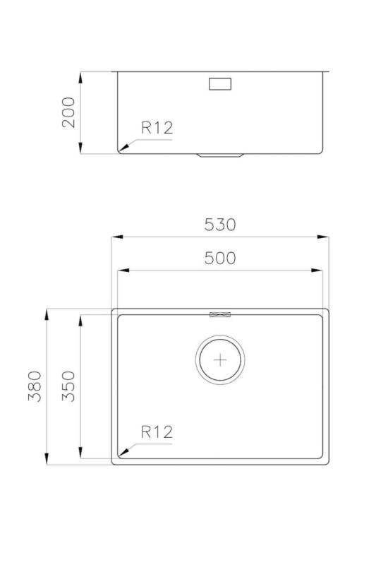 Foster L35 Speciale 35 cm długa zlewozmywak ze stali nierdzewnej 50 x 35 cm podwieszany 1208970723.