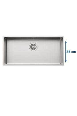 Foster L35 Specjalny zlewozmywak ze stali nierdzewnej o długości 35 cm, 75 x 35 cm, montaż podblatowy 1208970724.