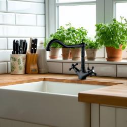 Ausmann Ceramic Mira Ceramiczna Biała Zlewozmywak - Podwieszany i Wpuszczany 590 x 458 mm z Korekiem ze Stali Nierdzewnej 1208970733