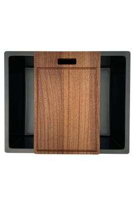Pure.Sink Prestige Zestaw kombinacyjny Gun metal zlew 50x40 cm z Gun metal kranem kuchennym 1208970763