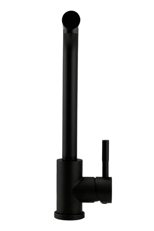 Czarny zestaw zlewozmywak 50x40 cm z czarnym kranem kuchennym 1208970765